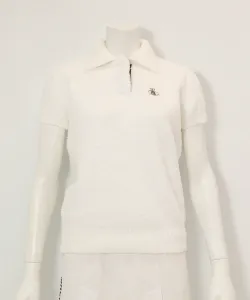 Вязаный пуловер с коротким рукавом Archivio, цвет White(090)