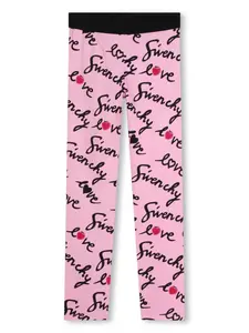 Легинсы с логотипом и принтом Givenchy Kids, розовый