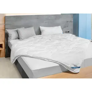 Одеяло с синтетическим наполнителем Gregor, одеяла для лета и зимы, всесезонное Наполнитель на 4 сезона полиэстер, чехол из полиэстера, 1 шт. одеяло 135x200 см, подходит для аллергиков (аллергия на домашнюю пыль) Beco, белый