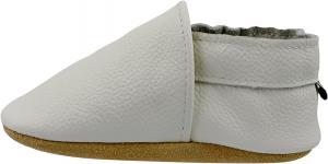 Детские кожаные обувь iEvolve, мягкие ходунки, пинетки-мокасины для малышей, белый