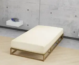 Простынь Biberna на подгонке " Thea в размере. 90х220, 140х220 или 180х220 см", из хлопка, для матрасов высотой до 25 см, простынь плоская, простыня на подгонке 180-200х200-220 см, 1 шт., цвет kitt