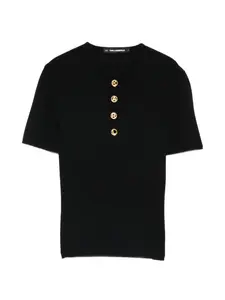 Футболка с круглым вырезом KARL LAGERFELD, черный