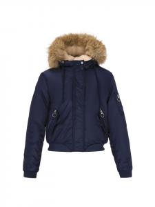 MyMo Женская куртка-блузон темно-синего цвета