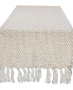 Скатерть-дорожка из жаккардовой ткани с бахромой, 15 x 72 дюйма Design Imports, Natural