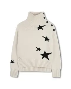 Детский джемпер естественного цвета с длинными рукавами Zadig & Voltaire