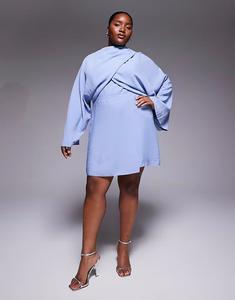 Комбинезон с высоким воротом и рукавами «летучая мышь» Curve, темно-синий Asos Curve