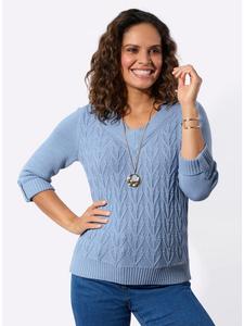 WITT WEIDEN Хлопковый свитер синего цвета