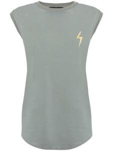 Giuseppe Zanotti топ Ursella с вышивкой Thunderbolt, зеленый