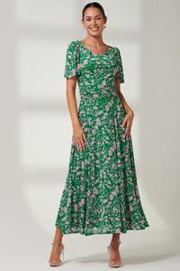 Сетчатое платье макси Paityn с рукавами ангела Jolie Moi, зеленый