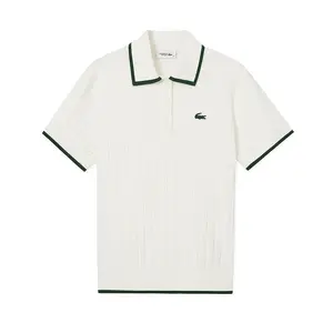 Рифленая вязаная поло LACOSTE, мультиколор