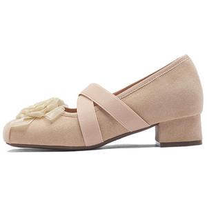 Туфли Мэри Джейн на массивном каблуке 4 см, женские AGSDON, Apricot