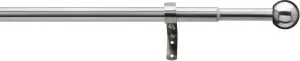 Карниз для штор Indeko "Formentor", 1 направляющая, выдвижной, бесступенчато регулируемый телескопический стержень 120–200 см, Ø16мм, цвет edelstahlfarben/silberfarben