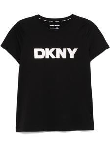 Футболка с логотипом из пайеток DKNY, черный