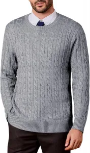 Мужской свитер Kallspin с воротником-гольф, кабельной вязкой, из шерстяной смеси