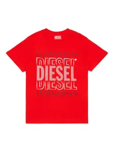 Футболка с логотипом Diesel Kids, красный