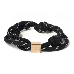 Браслет из веревки с гравировкой логотипа MIU MIU, черный