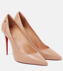 Спортивные туфли Kate 100 из кожи Christian Louboutin, Blush/ Lin Blush
