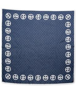 Женский квадратный шарф с фирменным логотипом Giani Bernini, синий