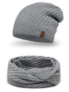 Шапка Vivisence 7017 Set, светло-серый
