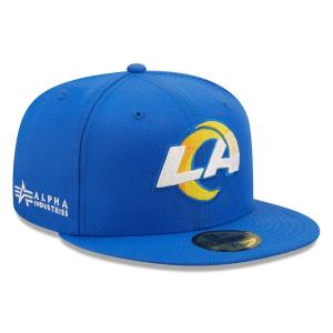 Мужская приталенная шляпа New Era x Alpha Industries Royal Los Angeles Rams Alpha 59FIFTY