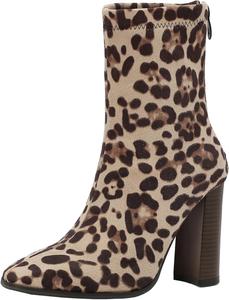 Женские ботильоны с квадратным носком, на массивном каблуке, короткие, с молнией XIEPP, Yellow