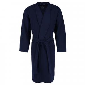 Мужской вафельный трикотажный халат Hanes, синий