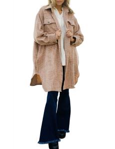 Куртка-рубашка с узором «гусиная лапка» цвета мокко Bestto