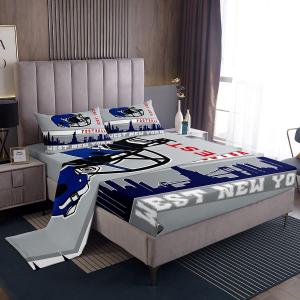 Erosebridal Комплект постельного белья Football Fans для детей в серо-голубых тонах с принтом американского футбола, Grey Blue