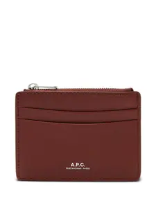 Картхолдер на молнии A.P.C., красный