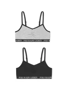 Комплект из двух бюстгальтеров с логотипом Polo Ralph Lauren Kids, черный