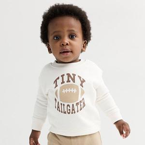Детский флисовый свитер Jumping Beans, Ivory Tiny Tailgater
