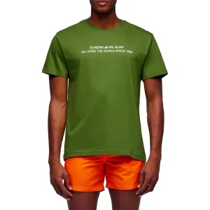 Футболка с коротким рукавом из хлопка с флагом капсульной коллекции Sundek, зеленый