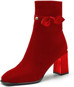 Женские ботильоны YDN с квадратным носком, на высокой массивной шпильке, с заклепками, для торжественных мероприятий и вечеринок на открытом воздухе, размеры 4-15 US, Red