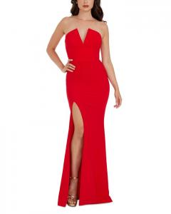 Фернанда V-образное облегающее платье Dress the Population, красный