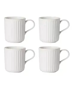 Французские кружки с перламутровым гребешком, набор из 4 шт. Lenox, white