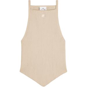 Курреж облегающий майка Pointy Rib COURREGES, коричневый