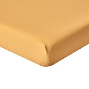 Простыня на резинке Homescapes, 180x200 см, желтый