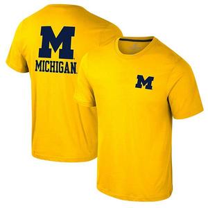 Мужская футболка michigan wolverines maize с логотипом Colosseum