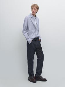 Зауженные джинсы Massimo Dutti, темно-синий