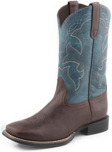 Мужские повседневные сапоги Roper Monterey с квадратным носком и вышивкой, на средней голени, синие, коричневые