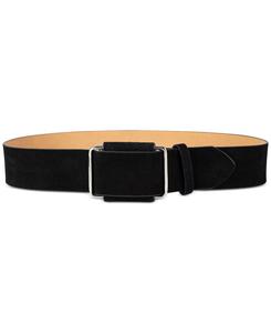 Современный кожаный ремень с застежкой-слайдером из замши Calvin Klein, Black