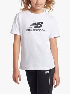 Детская футболка из хлопка с логотипом New Balance, Bright White