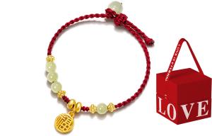 Браслет из цветной глазури Jodie&Kevin в изысканной коробке унисекс Jodie＆Kevin, Red+Love Couple Box