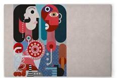 Картина на холсте A.S. Création Couples 3 цвет cremegraurotblau