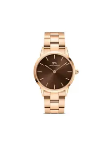 Наручные часы Iconic Link 36 мм Daniel Wellington, коричневый