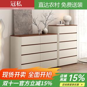 Guansi Комод 120х60 см для гостиной и спальни из массива дерева с запечённой краской, 6 ящиков, низкие ножки, узоры вуцзиньму