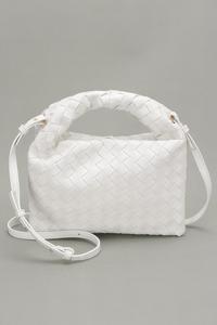 Элегантный плетеный клатч FASHNZFAB, белый