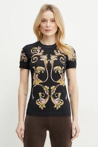 Хлопковая футболка Versace Jeans Couture, черный