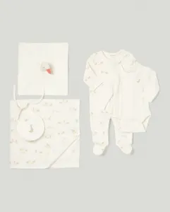 Фантазийный подарочный набор с принтом 5 предметов Cotton Juice, белый