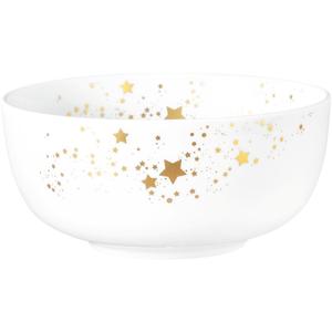 Сельтман Вайден миска для мюслей Liberty - Золотые звезды, 1 шт., фарфор, диаметр 15 см Seltmann Weiden, белый/золотистый